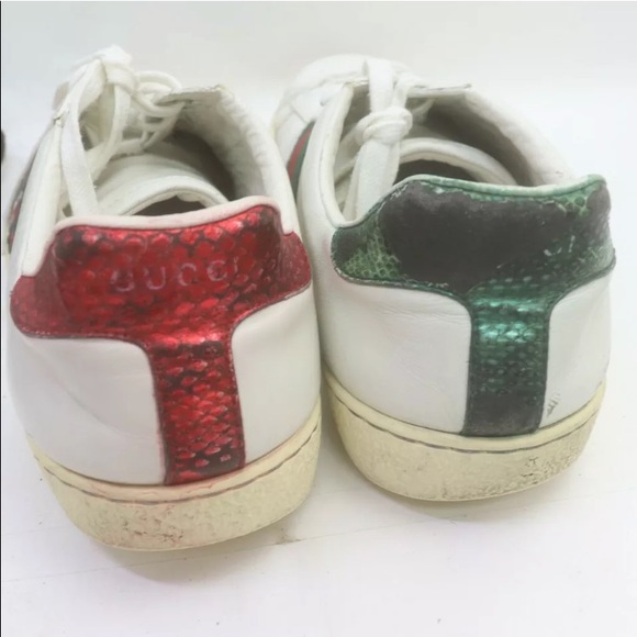 Gucci White snake low Ace sneakers size 9.5 - Picture 3 of 9